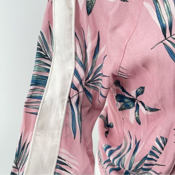 BB Dakota x Steve Madden Palm Before A Storm Pink Blossom Bomber Jacket Small - Picture 8 of 17